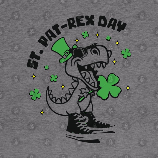 St Patrex Day Lucky Saurus Shamrock by lightsdsgn